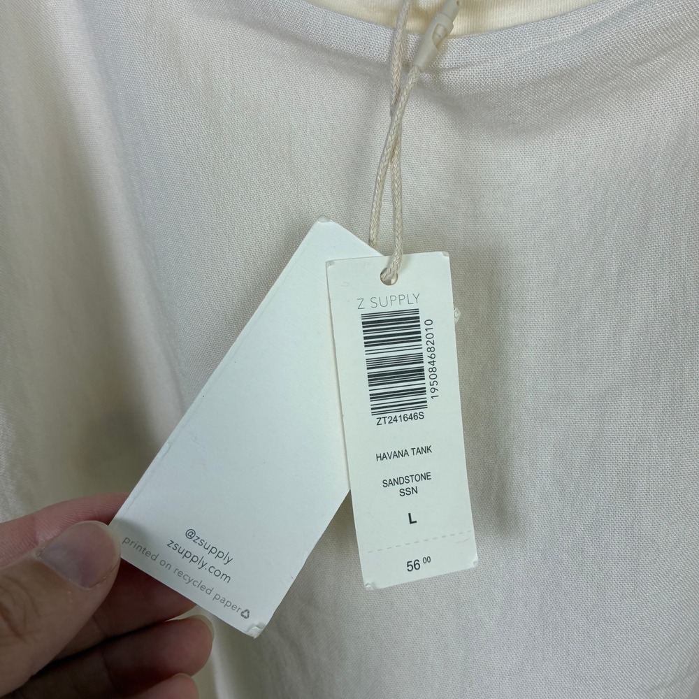 Z Supply Havana Tank‎ Sandstone Sleeveless Cami Top Adjustable Strap Women's L - Picture 4 of 8